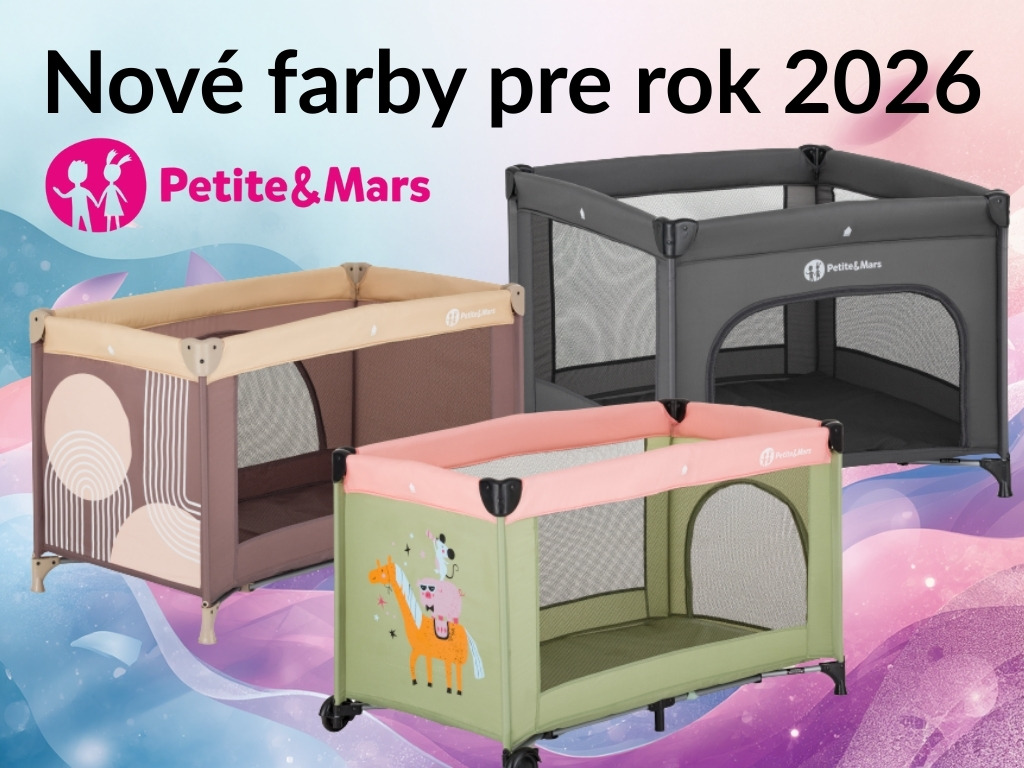 Nové farby cestovných postieľok Petite&Mars Nyja model 2026
