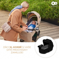  Kombinovaný kočík Kinderkraft Yoxi 2v1 veľká vanička