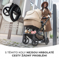 Kombinovaný kočík Kinderkraft Newly komfortný podvozok a kolesá