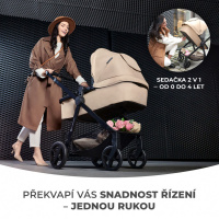 Kombinovaný kočík Kinderkraft Newly jednoduchá manipulácia