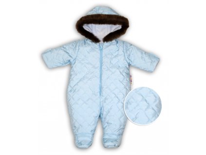 108506 183525 kombineza s kapucnou a kozusinkou baby nellys prosivana sv modra vel 62