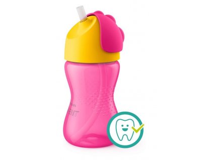 Philips AVENT hrnček so slamkou ružový 300 ml 8710103781998