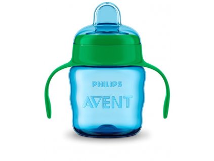 Philips AVENT Hrnček s mäkkým náustkom a s držadlami 200 ml modrý 8710103854371