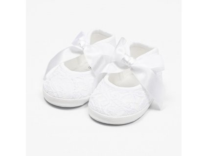 Dojčenské krajkové capačky New Baby biela