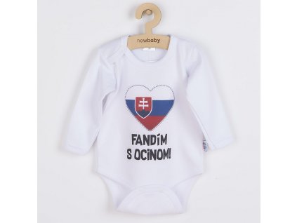 Body s potlačou New Baby Fandím s ocinom biele