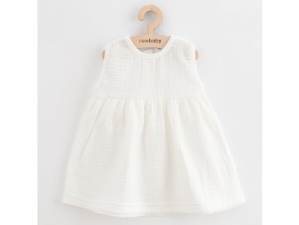 Dojčenské mušelínové šaty New Baby Elizabeth