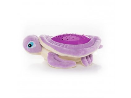 Zopa plyšová hračka s projektorom Korytnačka fialová