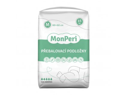 MonPeri hygienické podložky M 60x60 cm 15 kusov 8594169732244