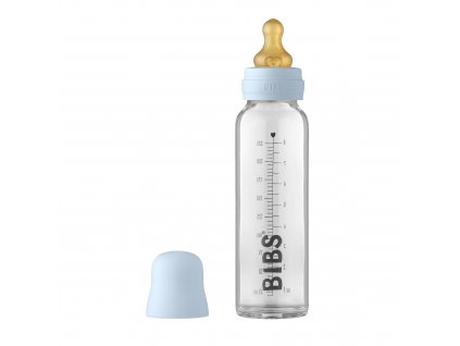 BIBS Baby Bottle sklenena flasa 225ml BabyBlue 5014231 5713795238705