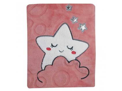 Detská deka Koala Sleeping Star pink