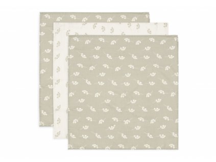 Jollein Plienky 3 ks 70x70 cm Twig Olive Green 8717329376908