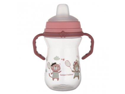 Canpol Babies pohárik first cup bonjour 250 ml ružový 5901691870000