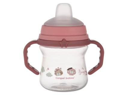 Canpol Babies pohárik first cup bonjour 150 ml ružový 5901691869967