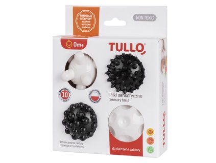 Tullo čiernobiele senzorické loptičky 4 kusy 5905094774613