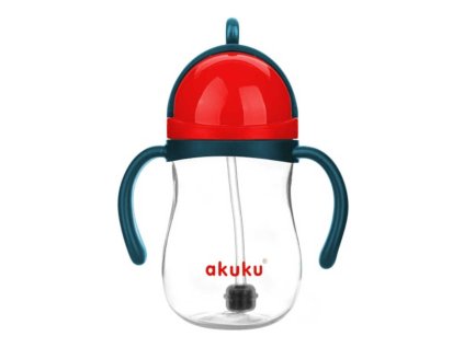 Akuku pohárik so slamkou a s ťažítkom modro/červený 5907644001644