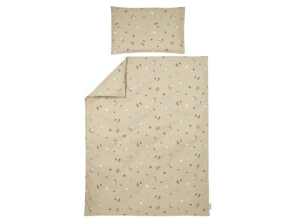 Meyco obliečky do postieľky Forest Animals Sand 100x135 cm 4054703001143