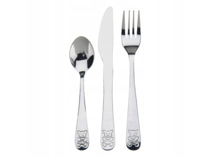 Detský 3-dielny nerezový príbor | dievčenské balenie 8711295652363