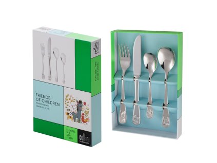 Berndorf 4-dielny detský nerezový príbor zvieratká | chlapčenské balenie 8581190012285