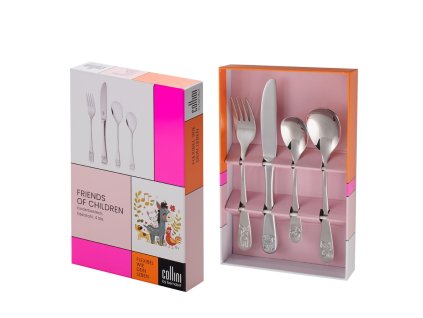 Berndorf 4-dielny detský nerezový príbor zvieratká | dievčenske balenie 8581190067162