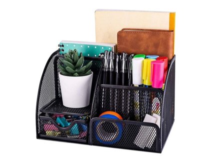 Organizér na stôl 22x14 cm | čierny 5902802921857