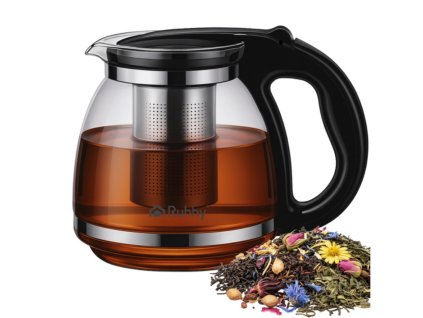 Sklenený čajník so sitkom na bylinky | 2 litre 5900779957138