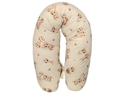 MimiNu vankúš na dojčenie žirafka a leopard 185 cm