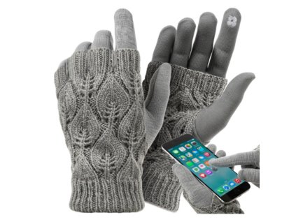 Dámske rukavice s pletenými návlekmi 5900779957206