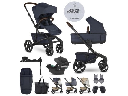 Kočík Easywalker Jimmey set XXL RWS + Cybex Aton B2 i-Size + základňa (Farba Indigo Blue)