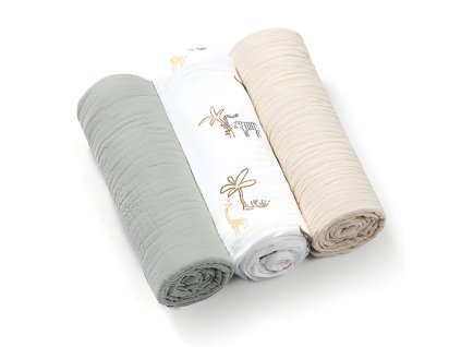 BabyOno supermäkké mušelínové plienky zelené