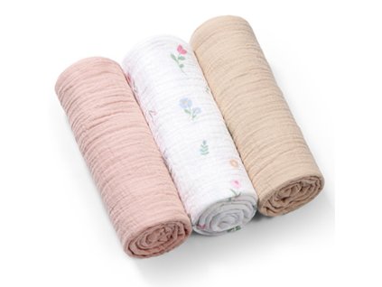 BabyOno supermäkké mušelínové plienky ružové