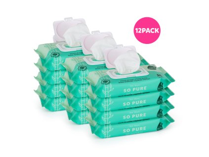 Vlhčené obrúsky Petite&Mars  So Pure 12 balení