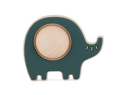 Silikónová hračka Petite&Mars Elephant Edwin  Misty Green