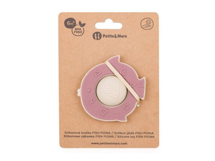 Silikónová hračka Petite&Mars Fish Fiona Dusty Rose