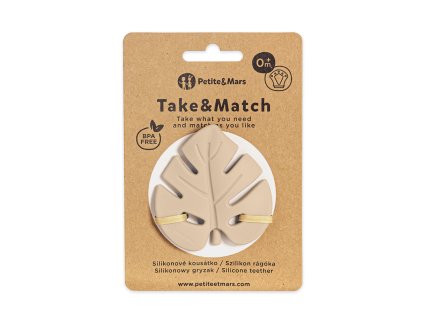 Silikónová hryzačka Petite&Mars Take&Match Desert Sand