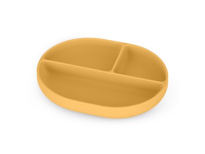 Delený silikónový oválny tanierik Petite&Mars Take&Match Intense Ochre