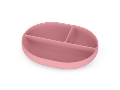 Delený silikónový oválny tanierik Petite&Mars Take&Match Dusty Rose