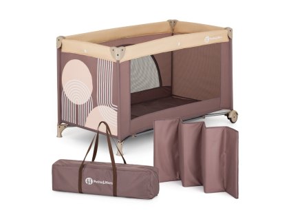 Cestovná postieľka Petite&Mars Nyja Elegant Dreamlines Mocha