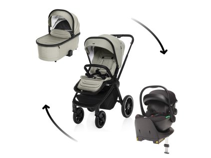 Kočík Zopa Move Cross 3 3v1 + isofixová základňa (Farba Boss Grey)