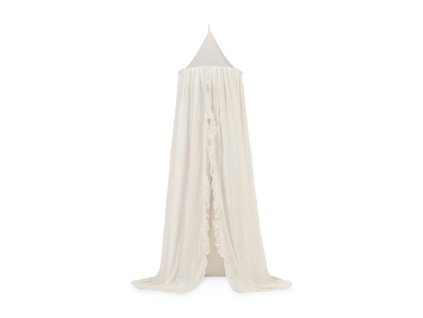 Baldachýn nad postieľku Jollein Vintage 245cm Ruffle Ivory