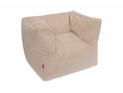 Detské kreslo Jollein Beanbag Corduroy Natural