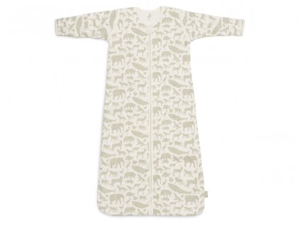 Spací vak Jollein Animals Olive Green 2v1 (Veľkosť 90 cm)