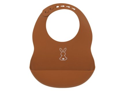 Nattou silikónový podbradník terakota