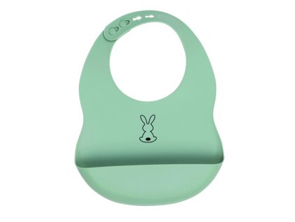 Nattou silikónový podbradník zelený