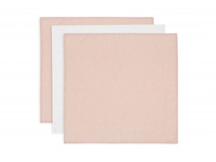 Plienky Jollein 70x70 cm Twinkling Wild Rose 3 kusy