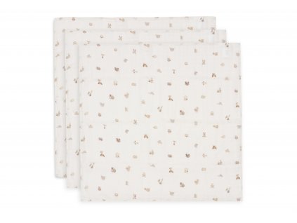 Plienky Jollein 70x70 cm Animal Friends 3 kusy