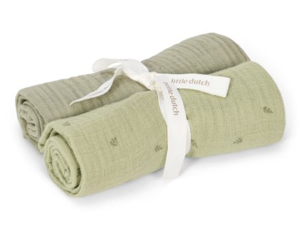 Little Dutch Plienky 70x70cm Pure Sage