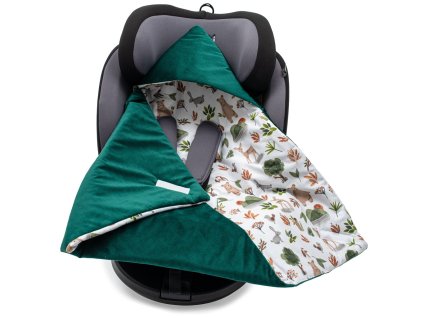 Zateplená zavinovačka do autosedačky New Baby green