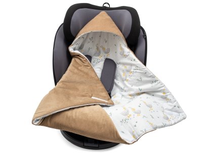 Zateplená zavinovačka do autosedačky New Baby brown