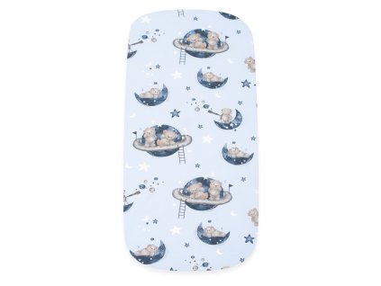 Jersey plachta do kočíka New Baby 35x75 cm Teddy bear in space