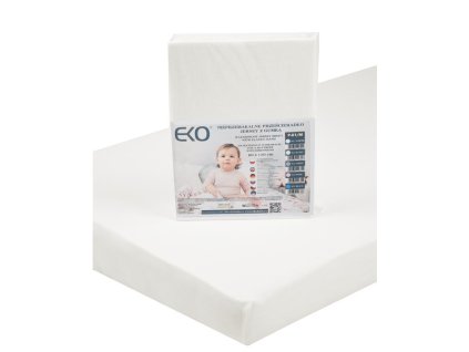 Nepremokavá jersey plachta EKO 120x60 cm biela